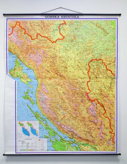 KARTA GORSKA HRVATSKA 1 : 130 000