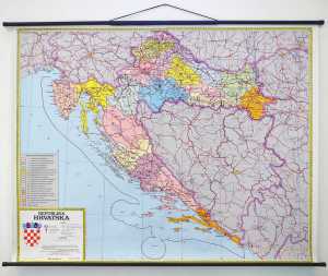 KARTA REPUBLIKA HRVATSKA - ADMINISTRATIVNA KARTA PODJELA HRVATSKE 1 : 500 000
