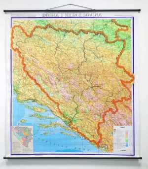 KARTA BOSNA I HERCEGOVINA 1: 300 000
