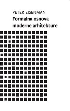 FORMALNA OSNOVA MODERNE ARHITEKTURE